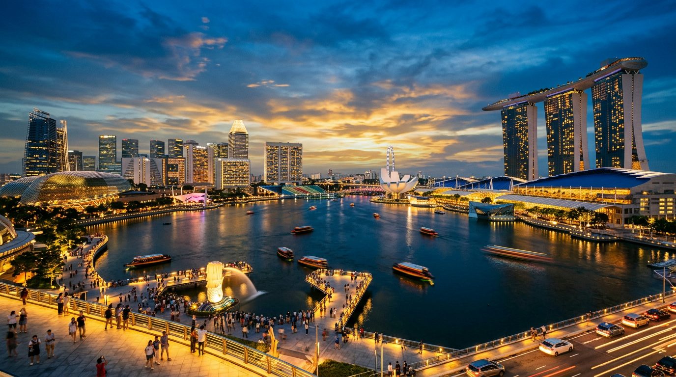 Singapore city skyline